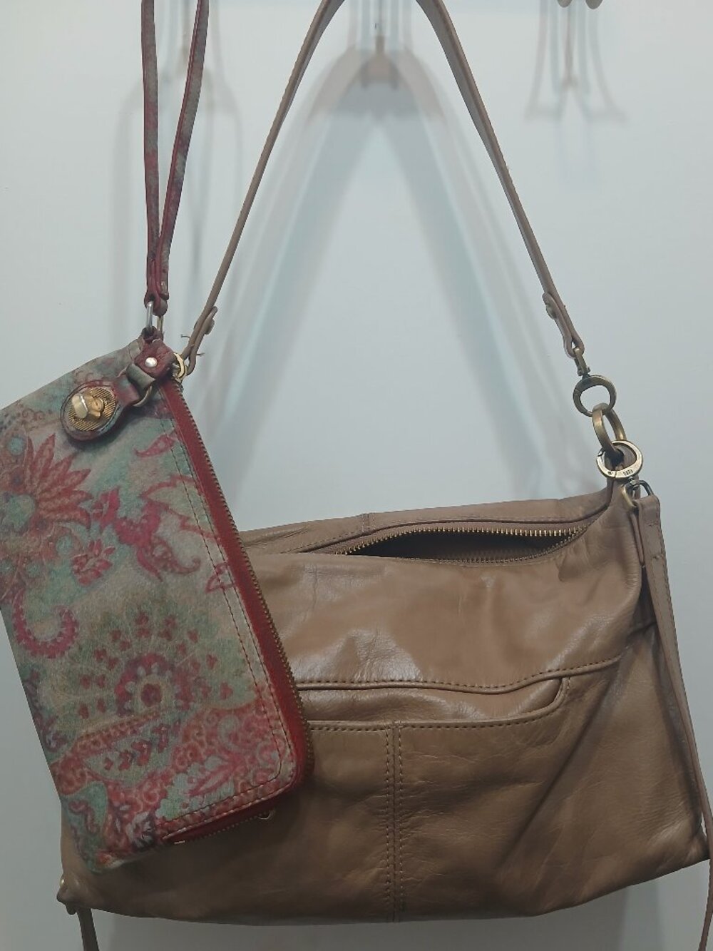Hobo Ultra Cool Leather Wristlet & Satchel bag